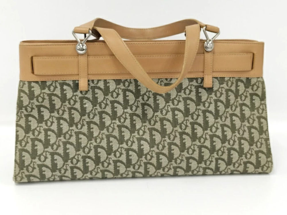 Dior green Christian Trotter Handbag canvas Green